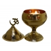 Akhand Jyot Puja Diya With Om Brass Table Diya 12cm 4.9w
