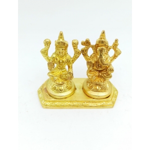 Brass super fine quality Lakshmi Ganesha Idols 10 cm