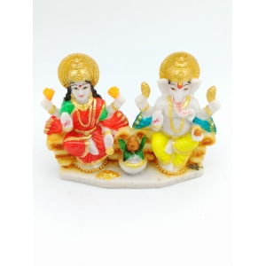  Laxmi & God Ganesh/Ganpati Idol Handicraft marble touch 11cm