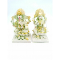 Iconic Polyresin Laxmi Ganesha Idol Decorative Showpiece,16 cm 
